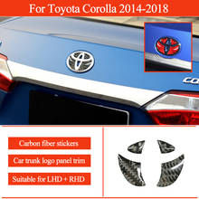 4Pcs/set For Toyota Corolla 2014-2018 Rear Tail Sign Panel Trim Black Red Carbon Fiber Sticker Car Accessories 2024 - buy cheap