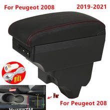 For Peugeot 208 armrest box For Peugeot 2008 2019 2020 20211 Retrofit parts Interior Storage box accessories USB LED 2024 - buy cheap