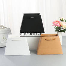 Bolsa de papel Kraft trapezoidal para envolver Flores, embalaje de ramo de flores, caja de regalo, 100 Uds. 2024 - compra barato