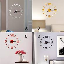 New 40cm PVC Self-adhesive 3D DIY Roman Numbers Acrylic Mirror Wall Sticker Clock Home Decor Mural Promotion Gifts Clock Hot Q40 2024 - buy cheap