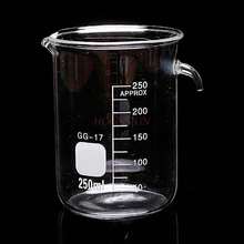 Overflow Cup Glass Overflow Cup Beaker with Mouth Chemical Experiment Equipment Vessel Glass Instrument 250ml 2024 - buy cheap