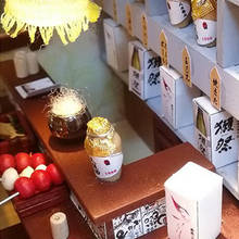 Миниатюрный Кукольный домик «сделай сам» в японском стиле маленький бар масштаб 1:24 Игрушечная модель Декор 2024 - купить недорого