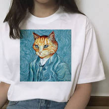 Felmacho-Camiseta Harajuku Ulzzang de estilo coreano para mujer, camiseta divertida de Van Gogh, ropa de arte estético, nueva moda de verano 2024 - compra barato