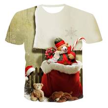 Новая футболка мужская Высококачественная Мужская и женская футболка забавная Рождественская Мужская футболка с коротким рукавом и 3d принтом на Хэллоуин 2024 - купить недорого