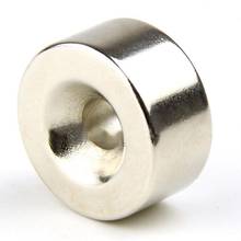 Anillo magnético de neodimio de tierras raras N35, disco redondo fuerte, agujero de 6mm, 20mm x 10mm