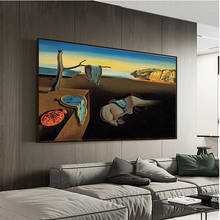 Famous Wall Paintings The Persistence of Memory By Salvador Dali Canvas Print on The Wall Art Posters and Prints for Living room 2024 - купить недорого