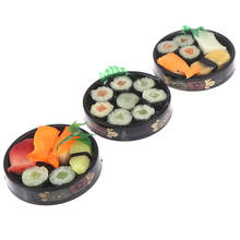 Decoração para casa de bonecas, comida em miniatura, sushi japonês, arroz, fantasia, comida, casa de boneca, boneca de cozinha, brinquedo 2024 - compre barato