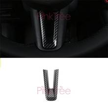 For Mazda 3 Axela 2019 2020 Carbon Fiber Color Steering Wheel Panel Cover Bezel Trim Car Styling Accessories 2024 - buy cheap