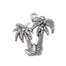 Wysiwyg 10 pçs 20x19mm pingente palmeira árvore de coco palms charme pingentes para fazer jóias árvore de coco pingentes 2024 - compre barato