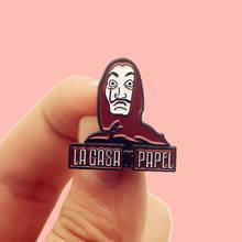 La Casa De Papel Money Heist Dali Enamel Brooch Pins Badge Lapel Pins Alloy Metal Fashion Jewelry Accessories Gifts 2024 - buy cheap