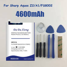 Dadaxiong original 4600mah he314 bateria para sharp aquos z2 a1 fs8002 telefone de alta qualidade 2024 - compre barato