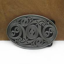 BuckleClub retro zinc alloy celtic belt buckle western cowboy jeans gift belt buckle FP-03511 black coating 2024 - buy cheap