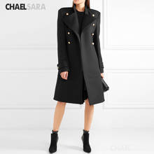 2020 Autumn Winter New Women's Casual Wool Blend Trench Coat Oversize Double Breasted Long Coat Female 2024 - buy cheap