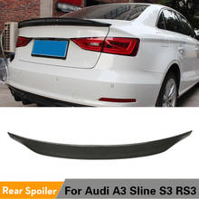 Rear Spoiler for Audi A3 S3 RS3 2014 - 2019 Carbon Fiber Trunk Boot Lip Wings Spoiler 2024 - buy cheap