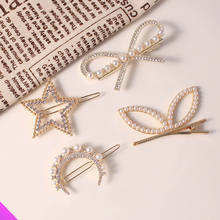 Wholesale 10 Fashion girl headdress with pearl rhinestone accessories hairpin 10 styles 2024 - buy cheap