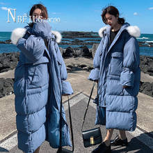 Women Parkas 2020 New Korean Loose Outwear Winter Thick Faux Fur Collar Female Overcoat 2024 - buy cheap