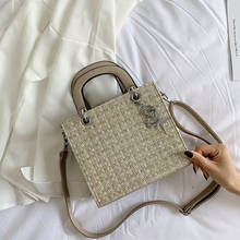 Woven women's shoulder bag quality discount new large-capacity shopping handbag PU dating bags for women 2019 Factory hot sale 2024 - buy cheap