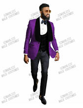 Szmanlizi-terno masculino para casamento, jaqueta slim fit, 3 peças, blazer masculino e padrinho 2024 - compre barato