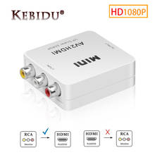 Kebidu RCA AV Male to HDMI-compatible Female Converter Adapter Full HD 1080P Mini Composite CVBS AV2HDMI Audio Converter 2024 - buy cheap