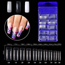 100pcs/box Half Cover Fake Nails Long French False Acrylic Nail Tips 10 Size Press On Nails Manicure Fingernails Art Display 2024 - buy cheap