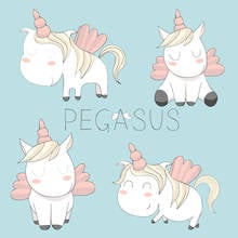 AZSG Cute Unicorn / Pegasus Clear Stamps/Seals For DIY Scrapbooking/Card Making/Album Decorative Silicone Stamp Crafts 2024 - buy cheap