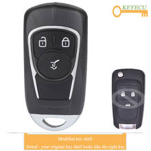 KEYECU Modified Remote Car Key Case Shell for Chevrolet Aveo Cruze Orlando, FOB 3 Buttons - HU100 Blade - FCC ID: OHT01060512 2024 - buy cheap