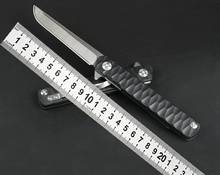 Складной нож, походный бумажный резец с рукояткой G10, для самообороны, спасательный нож для фруктов, острый бытовой нож для фруктов 2024 - купить недорого
