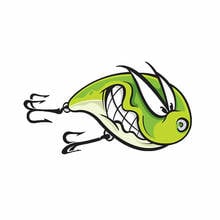SZWL Funny Fishing Lure Car Stickers Waterproof Cover Scratch Decal Auto Accessories Vinyl for JDM RV VAN Windshield,13cm*7cm 2024 - buy cheap