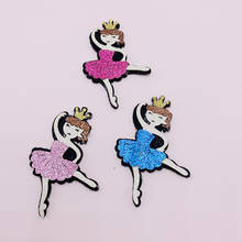 10pcs 7*4.5CM Dance girl  patches for Clothing Iron on Clothes Appliques Badge Fabric Sticker Apparel Accessories 2024 - buy cheap