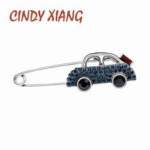 CINDY XIANG Rhinestone Small Car Pin Brooches For Women Creative Design Brooch Sweater Jewelry Spring New Arrival Gift 2024 - buy cheap