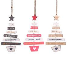 2020 Christmas Tree Decor Wooden Hanging Pendant Ornaments Christmas Decorations for Home New Year 2021 Deco Noel Gift Natal DIY 2024 - buy cheap