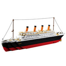 Juego de bloques de construcción Titanic para niños, juguete de construcción con ladrillos, modelo grande de crucero, ciudad, RMS, figuras educativas 2024 - compra barato