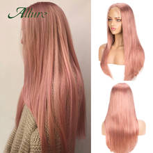 Pink Lace Closure Wig For Black Women Human Hair Remy Brazilian Pre Colored Pink Lace Wigs 150% Density Free Shipping Allure 2024 - buy cheap