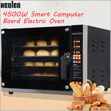 Xeoleo-forno elétrico de convecção para assar pão, equipamento de padaria com temporizador digital, função de pulverização, forno de aquecimento superior 4500w 2024 - compre barato