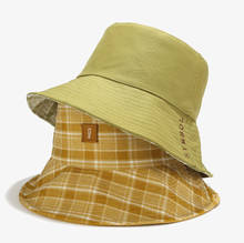 LVYI068 Новая женская флоппи Повседневная хлопковая кепка-ведро новая двойная боковая одежда шляпа в рыбацком стиле Панама вышивка Кепка gorros 2024 - купить недорого