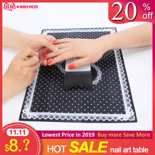 Lace Arm Hand Rest Holder Manicure Tool  Foldable Table Mat Pad Hand Pillow Silicone Nail Mat Hand Pillow For Nail Art Rest 2024 - buy cheap