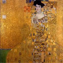 100% handmade Oil Painting Reproduction on Linen Canvas,Portrait of Adele Bloch-Bauer by gustav klimt,Free DHL Shipping,top 2024 - buy cheap