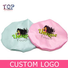 New Satin bonnets 2 Layer Polyester Satin Women Bonnet/Headband Caring Extention Wig Hairs Sleep Caps Custom LOGO 2024 - buy cheap
