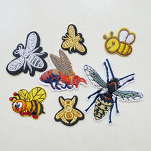 Cartoon Bee Hornet Patch Iron On Sew On Animal Fabric Appliques DIY Clothing Stickers Handmade Patchwork For Crafts Accessories 2024 - buy cheap