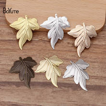BoYuTe (50 Pieces/Lot) 35*30MM Metal Brass Maple Leaf Pendant Materials Diy Hand Made Jewelry Accessories Wholesale 2024 - buy cheap