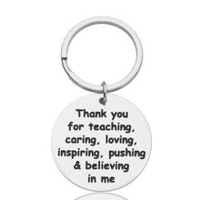 Teacher Day Gift Thank You Keychain Gifts for Mom Dad Thanksgiving Day Graduation Appreciation Gift Stainless Steel Pedant Gift 2024 - buy cheap