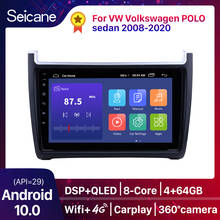 Seicane 2Din Android 10.0 9 Inch GPS Head Unit Bluetooth Car Radio For VW Volkswagen Polo 2012 2013 2014 2015 Multimedia Player 2024 - buy cheap