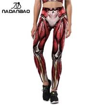 Nadanbao moda esqueleto leggings das mulheres verão sem mangas tanque topos esportes de fitness calças cintura alta casual workout leggings 2024 - compre barato