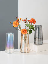 Vaso de vidro hidropônico criativo, vaso de flores pequeno colorido, sistemas hidropônicos, estética, decoração de casa, quarto fofo 2024 - compre barato