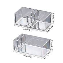 Clear Acrylic Cocktail Napkin Holder Tissue Box Paper Serviette Dispenser Bar Caddy Straws Organiser for Dining Table Home Decor 2024 - buy cheap