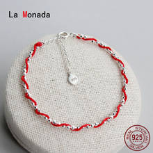 La Monada Bead Bracelets For Women Silver 925 Sterling Red Thread For Hand String Rope Fine Silver 925 Jewelry Bracelet Chain 2024 - buy cheap