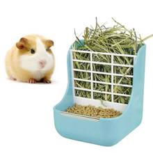 1Pc Plastic 2 in 1 Pet Rabbit Guinea Pig Chinchilla Hay Grass Feeder Rack Bowl Dispenser Storage Container Pet Products 2024 - buy cheap