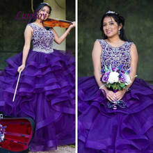 Vestidos de quinceañera púrpura, vestido de baile de 15 años de talla grande, vestido de baile de graduación de 16 años, dulce 2024 - compra barato