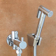 59# Brass Chrome Bidet Bathroom Hand Shower Bidet Toilet Sprayer Hygienic Shower Bidet Tap Wall Mount Bidet Faucet 2024 - buy cheap