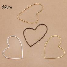 BoYuTe (100 Pieces/Lot) 33*40*0.9MM Metal Brass Heart Shaped Jump Ring Materials Diy Jewelry Accessories 2024 - buy cheap